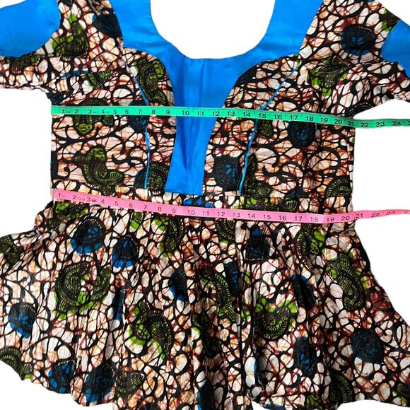 Structured Peplum Ankara Two Piece Set Plus Size 3X - Picture 12 of 14